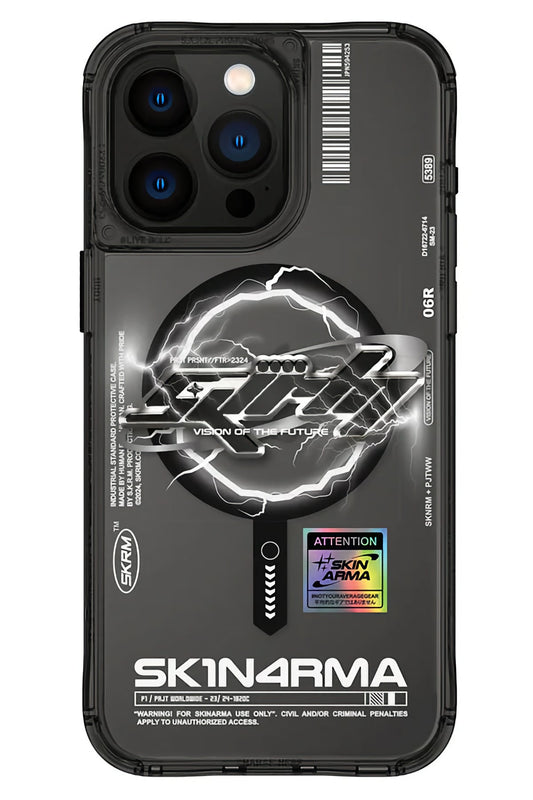 SkinArma iPhone 15 Pro Magsafe Uyumlu Bolt Kılıf Siyah