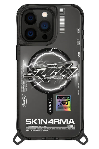 SkinArma iPhone 15 Pro Magsafe Uyumlu Bolt Kılıf Siyah