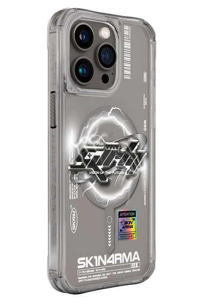 SkinArma iPhone 15 Pro Magsafe Uyumlu Bolt Kılıf Gri