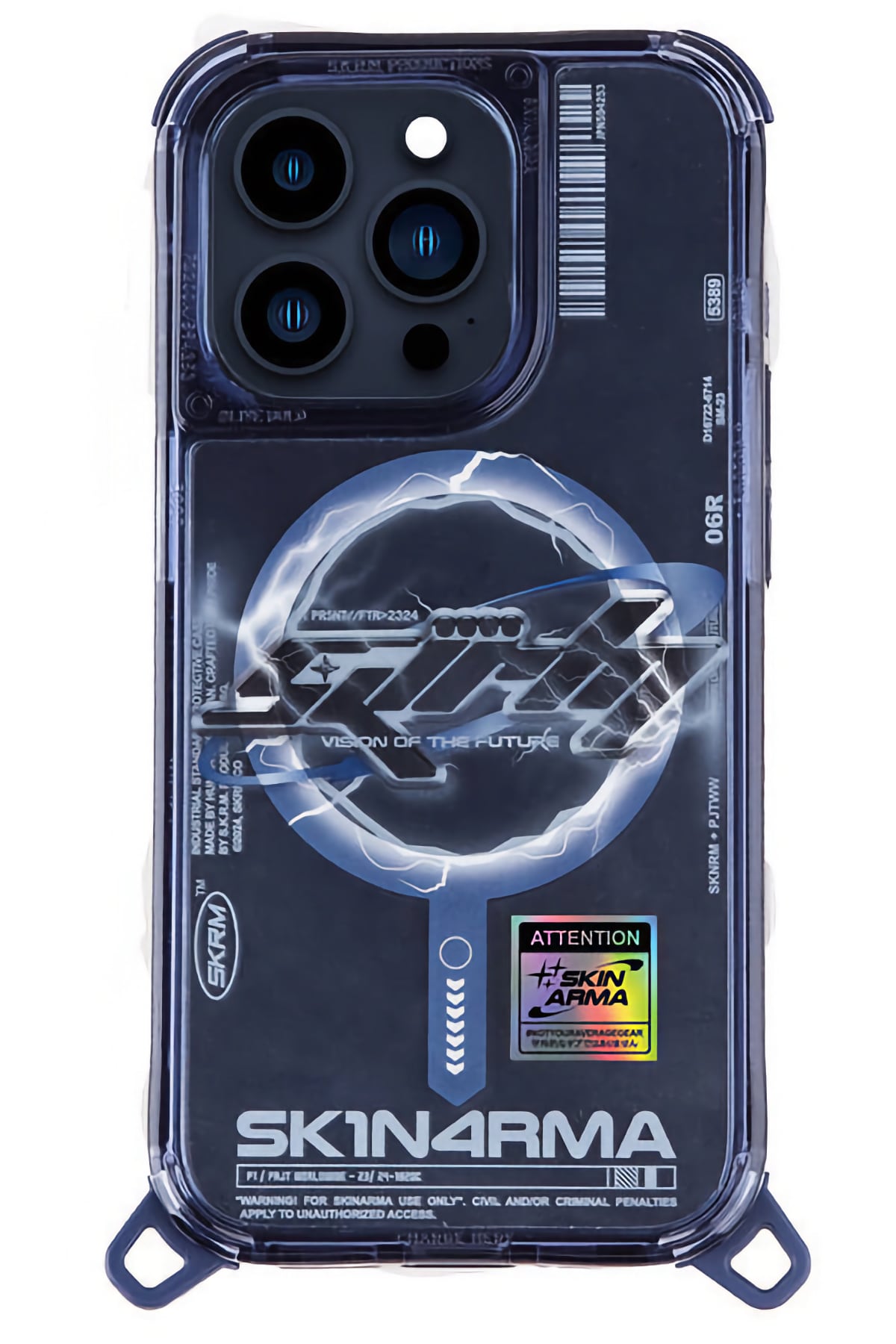 SkinArma iPhone 15 Pro Max Magsafe Uyumlu Bolt Kılıf Mavi