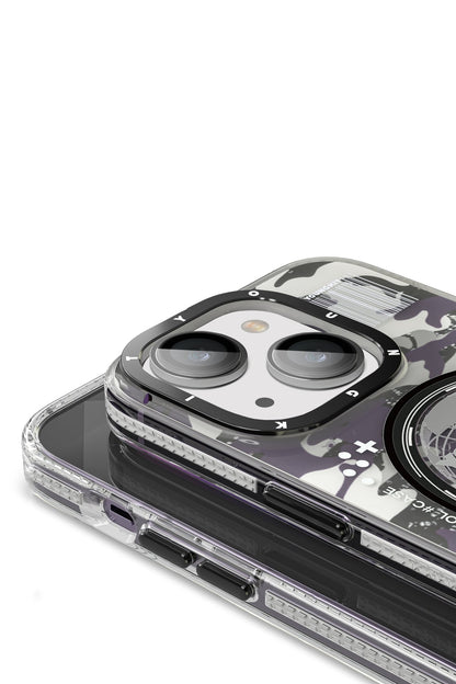 Youngkit Kamuflaj iPhone 14 Plus Magsafe Mor Kılıf