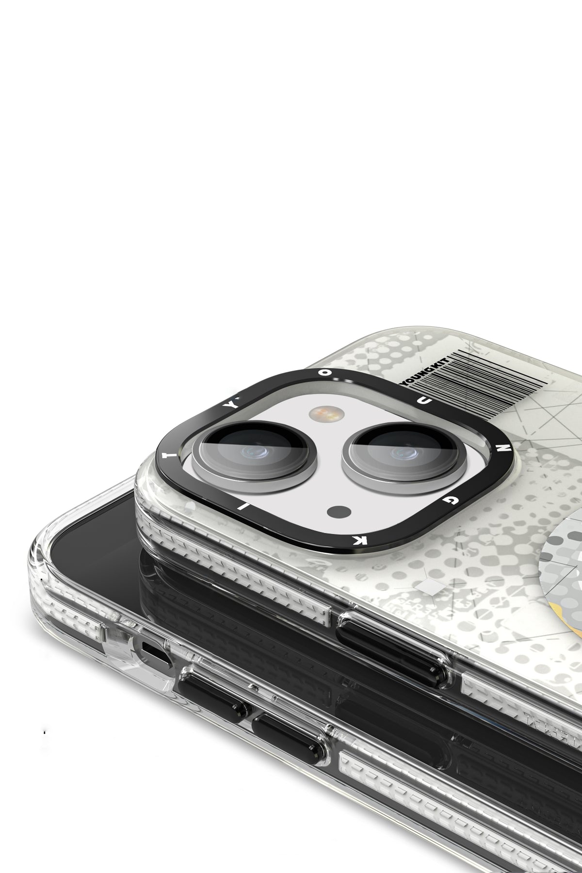 Youngkit Kamuflaj iPhone 14 Magsafe Beyaz Kılıf
