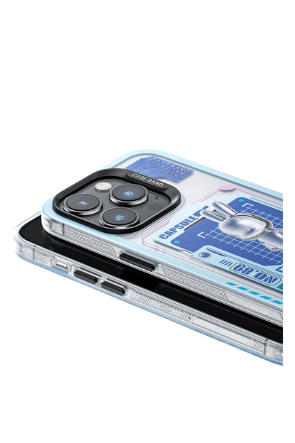 Benks Apple iPhone 14 Pro Casebang Rabbit Magsafe Mavi Kılıf
