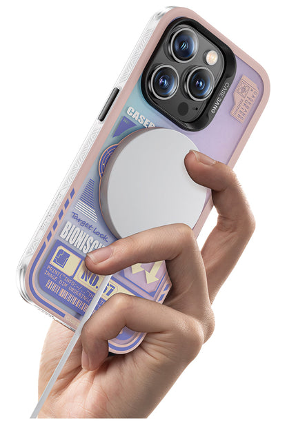 Benks Apple iPhone 14 Pro Casebang Rabbit Magsafe Pembe Kılıf