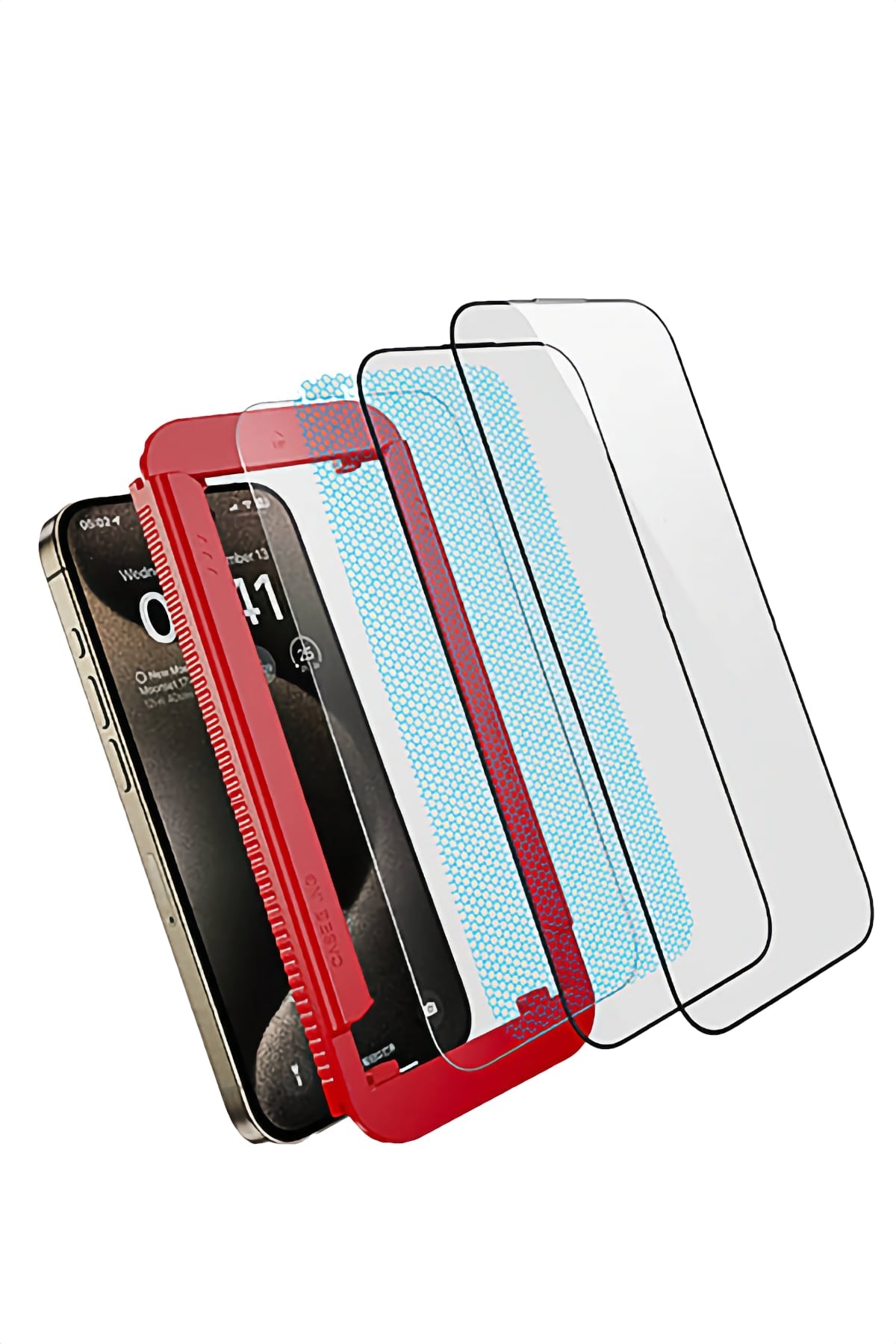 Casebang iPhone 15 Serisi Clear HD Ekran Koruyucu Kolay Uygulama Aparatlı