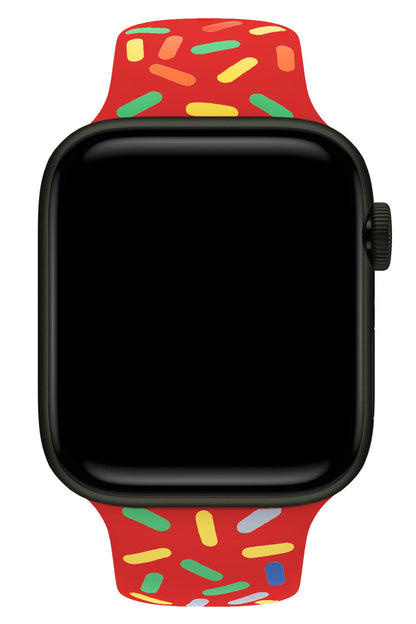 Apple Watch Uyumlu Silikon Spor Kordon Cherry