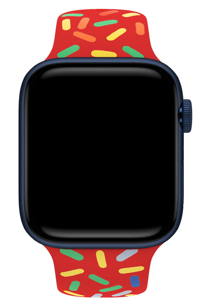 Apple Watch Uyumlu Silikon Spor Kordon Cherry