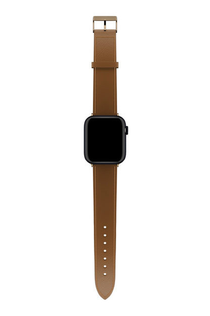 Apple Watch Uyumlu Saffiano Deri Kordon Coffee