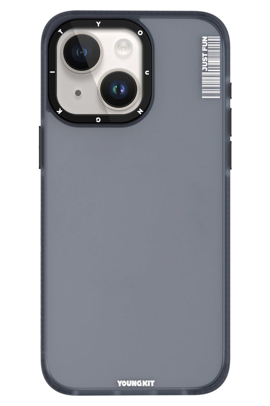 Youngkit Colored Sand iPhone 15 uyumlu Buzlu Siyah Kılıf