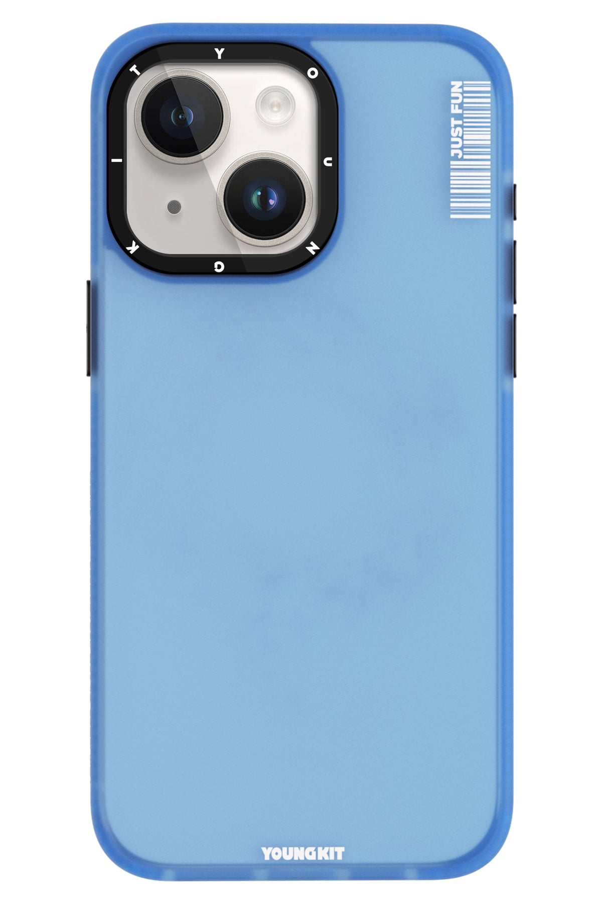 Youngkit Colored Sand iPhone 15 uyumlu Buzlu Mavi Kılıf
