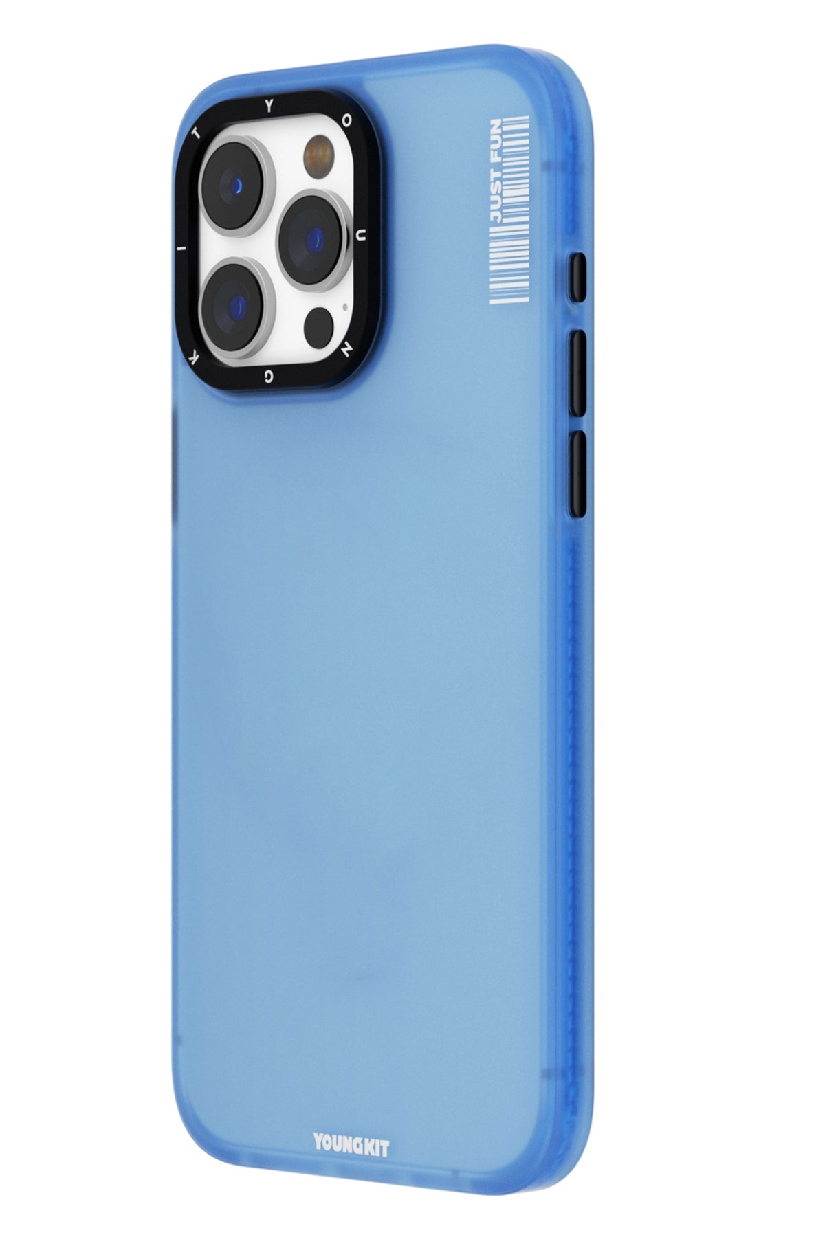 Youngkit Colored Sand iPhone 15 uyumlu Buzlu Mavi Kılıf