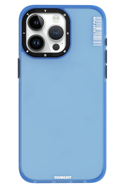 Youngkit Colored Sand iPhone 15 Pro uyumlu Buzlu Mavi Kılıf