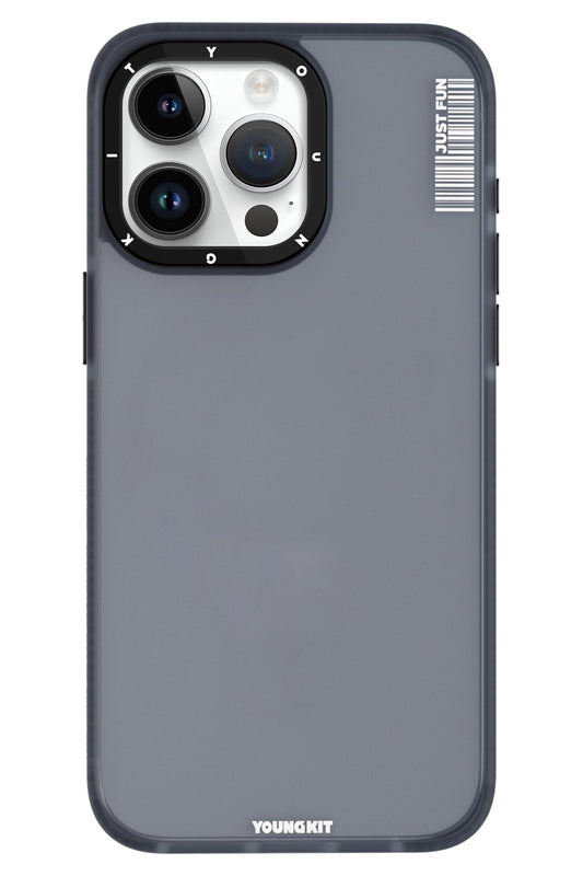 Youngkit Colored Sand iPhone 15 Pro Max uyumlu Buzlu Siyah Kılıf