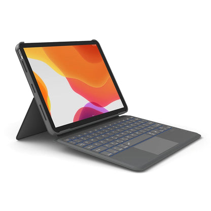 Combo LED Işıklı Magnetik Standlı Klavyeli iPad Kılıfı