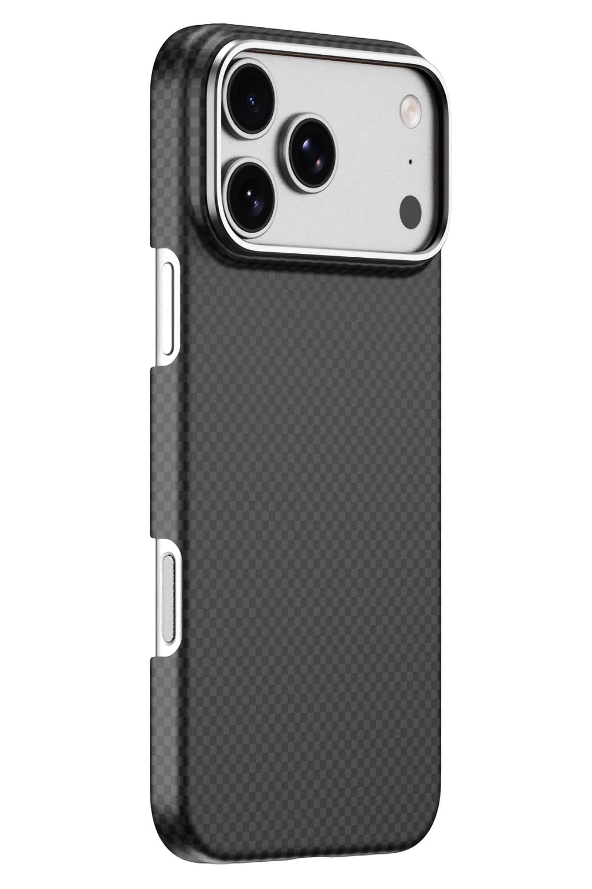 DCC-208 Magsafe Uyumlu Aramid Fiber Karbon iPhone 17 Pro Max Kılıf Siyah