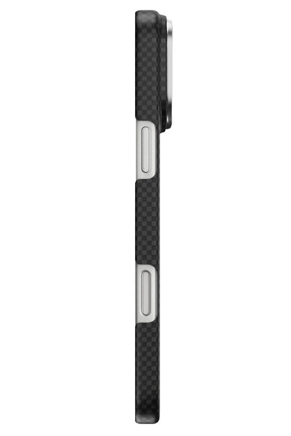 DCC-208 Magsafe Uyumlu Aramid Fiber Karbon iPhone 17 Pro Max Kılıf Siyah