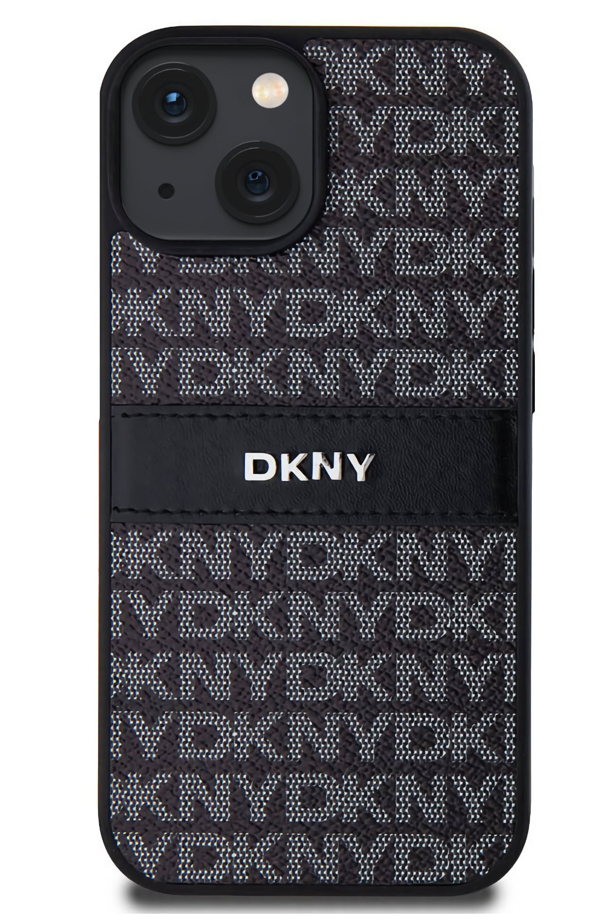DKNY Texture Pattern iPhone 15 Kılıf Siyah