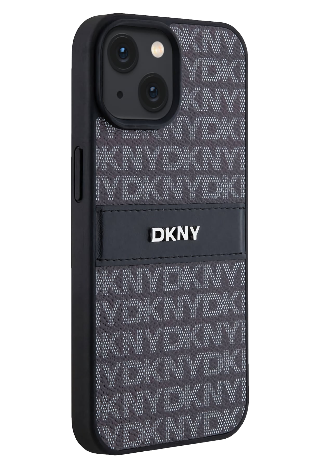 DKNY Texture Pattern iPhone 15 Kılıf Siyah