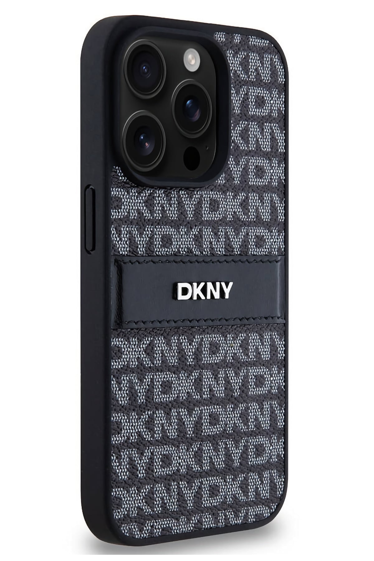 DKNY Texture Pattern iPhone 15 Pro Max Kılıf Siyah