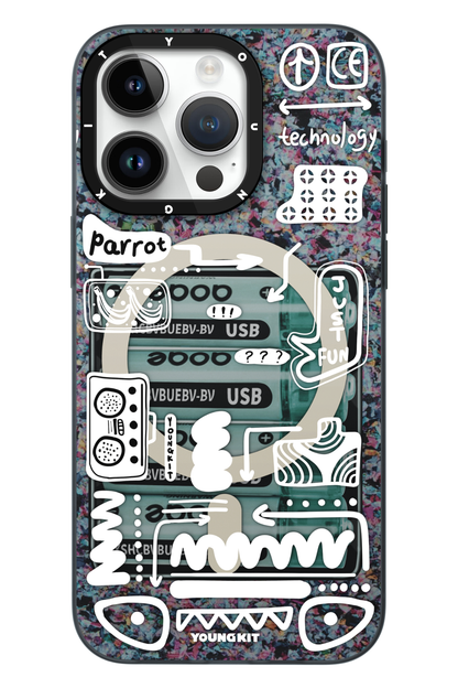 Youngkit Dark Matter iPhone 15 Pro Max Magsafe Uyumlu Siyah Kılıf