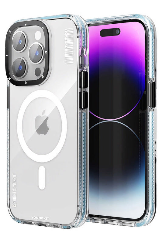 Youngkit Exquisite iPhone 14 Pro Max Magsafe Mavi Kılıf