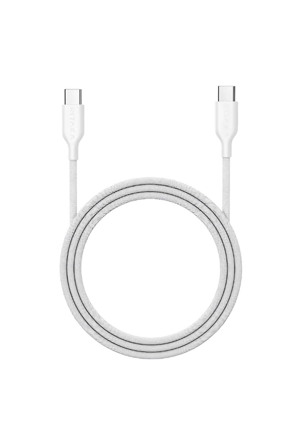 Flex Braided Örgü Type-C to Type-C 60w PD Hızlı Data ve Şarj Kablosu 1.2m Beyaz