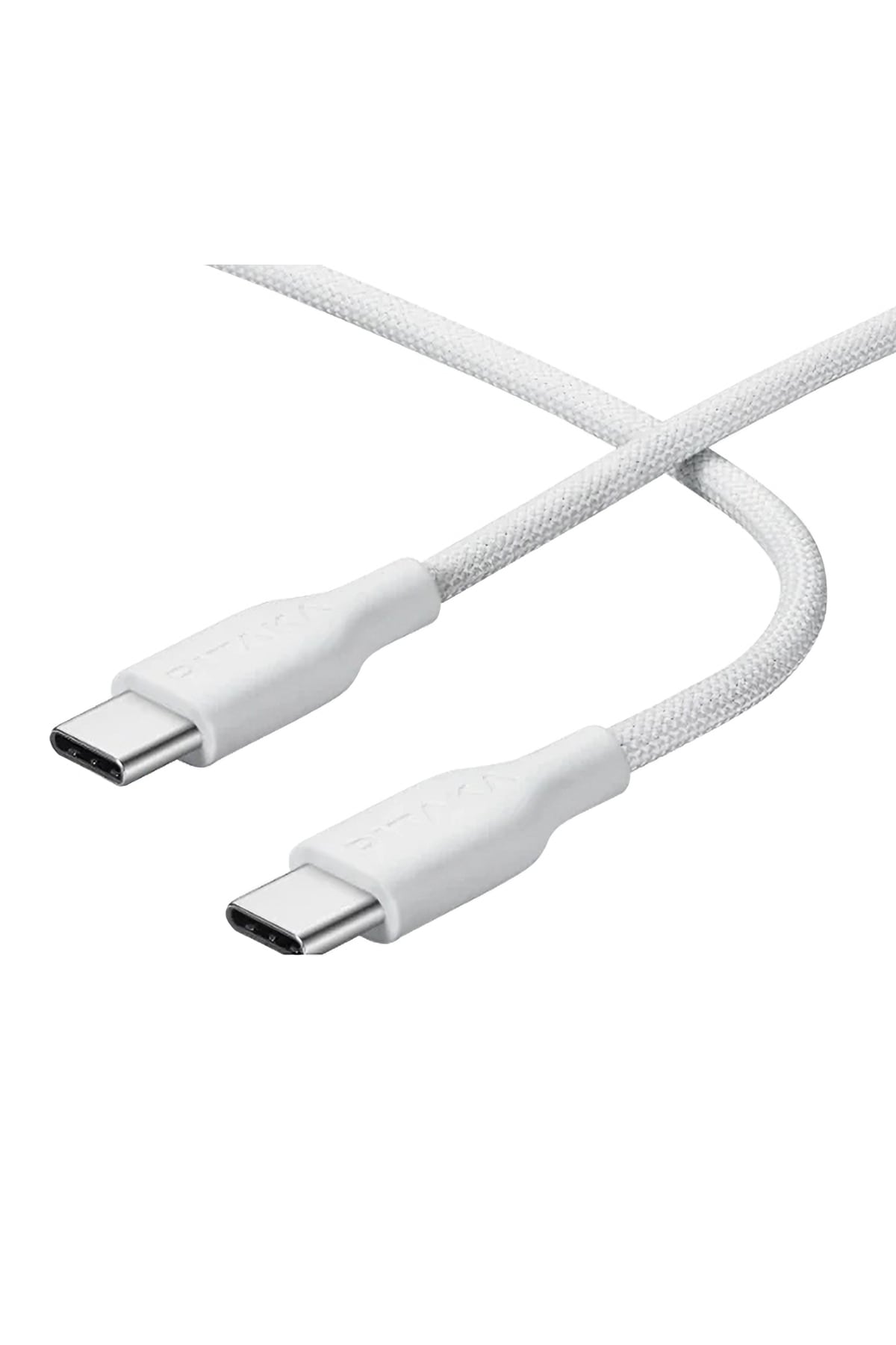 Flex Braided Örgü Type-C to Type-C 60w PD Hızlı Data ve Şarj Kablosu 1.2m Beyaz