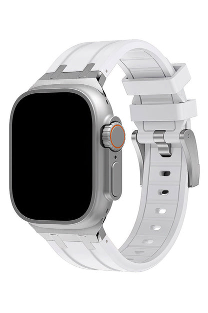 Apple Watch Ultra Uyumlu Royal Loop Rubber Kordon Floral