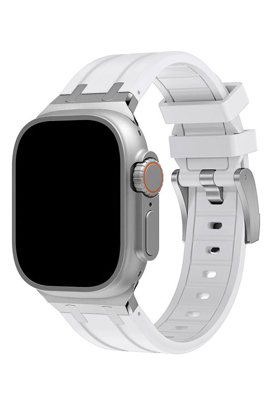 Apple Watch Ultra Uyumlu Royal Loop Rubber Kordon Floral