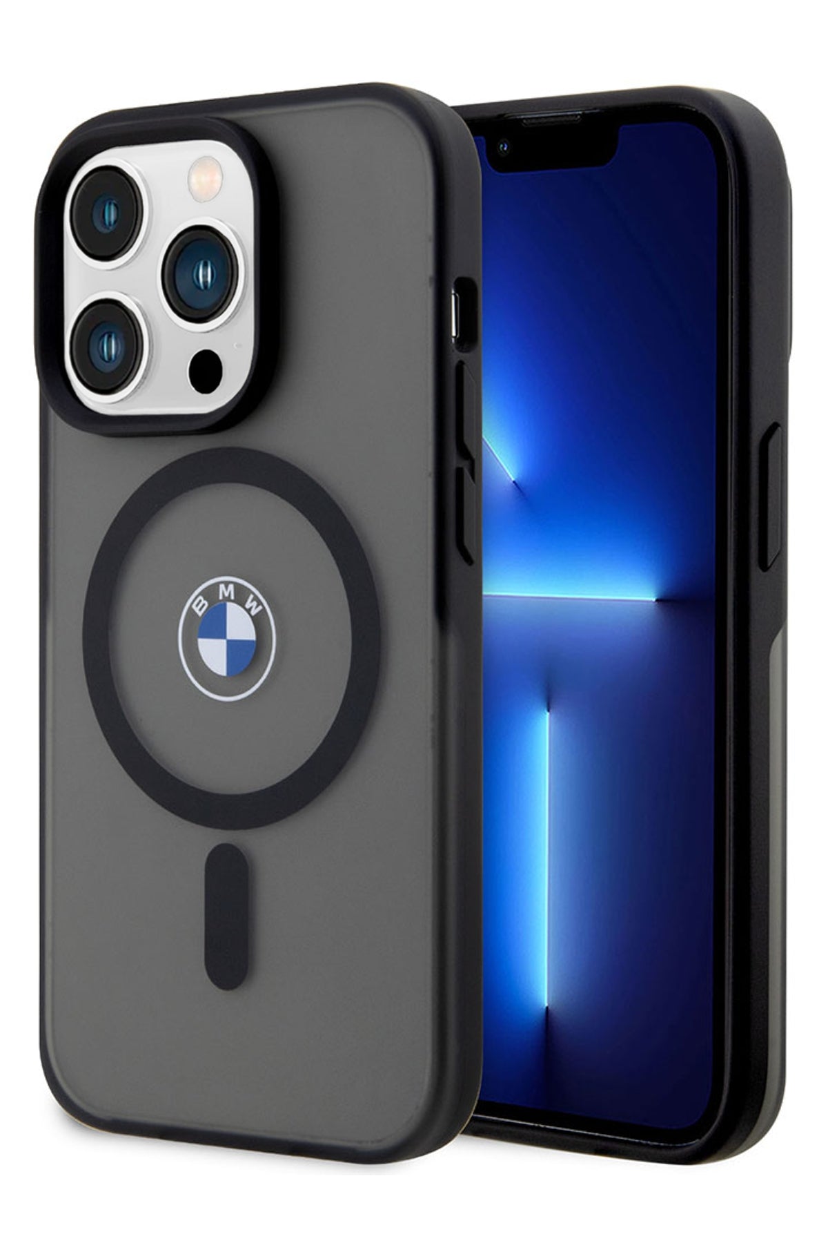 Apple iPhone 15 Pro Magsafe uyumlu BMW Lisanslı Frosted Kılıf Siyah