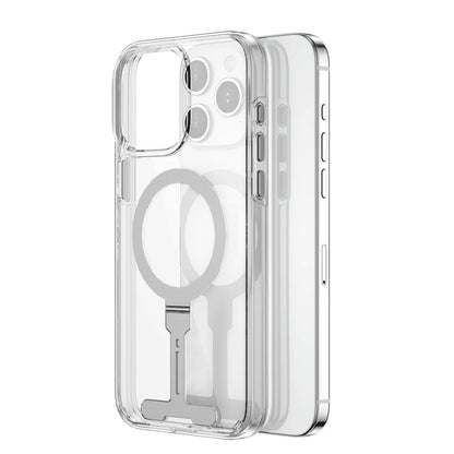 FYY-014 Magsafe Uyumlu Standlı Şeffaf iPhone 15 Pro Kılıf