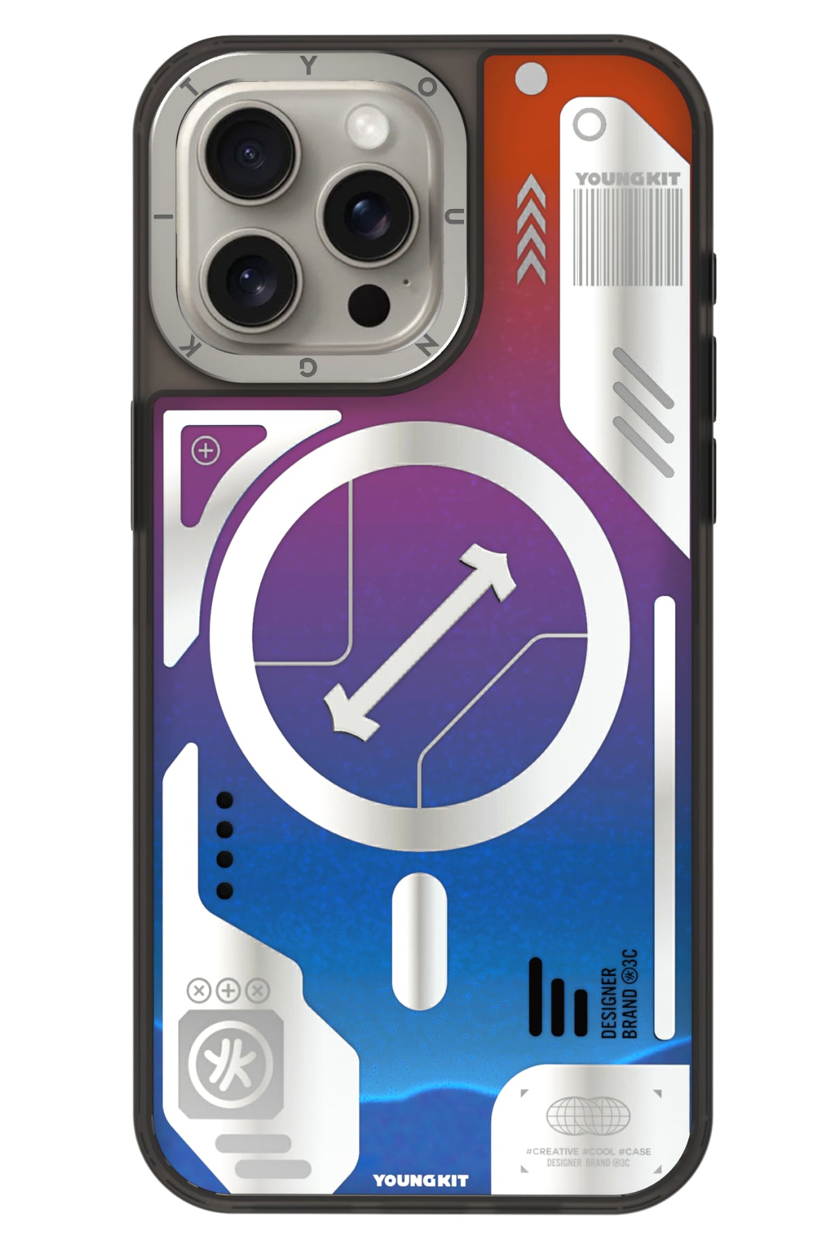 Youngkit Galaxy iPhone 15 Pro Uyumlu Kılıf Mavi