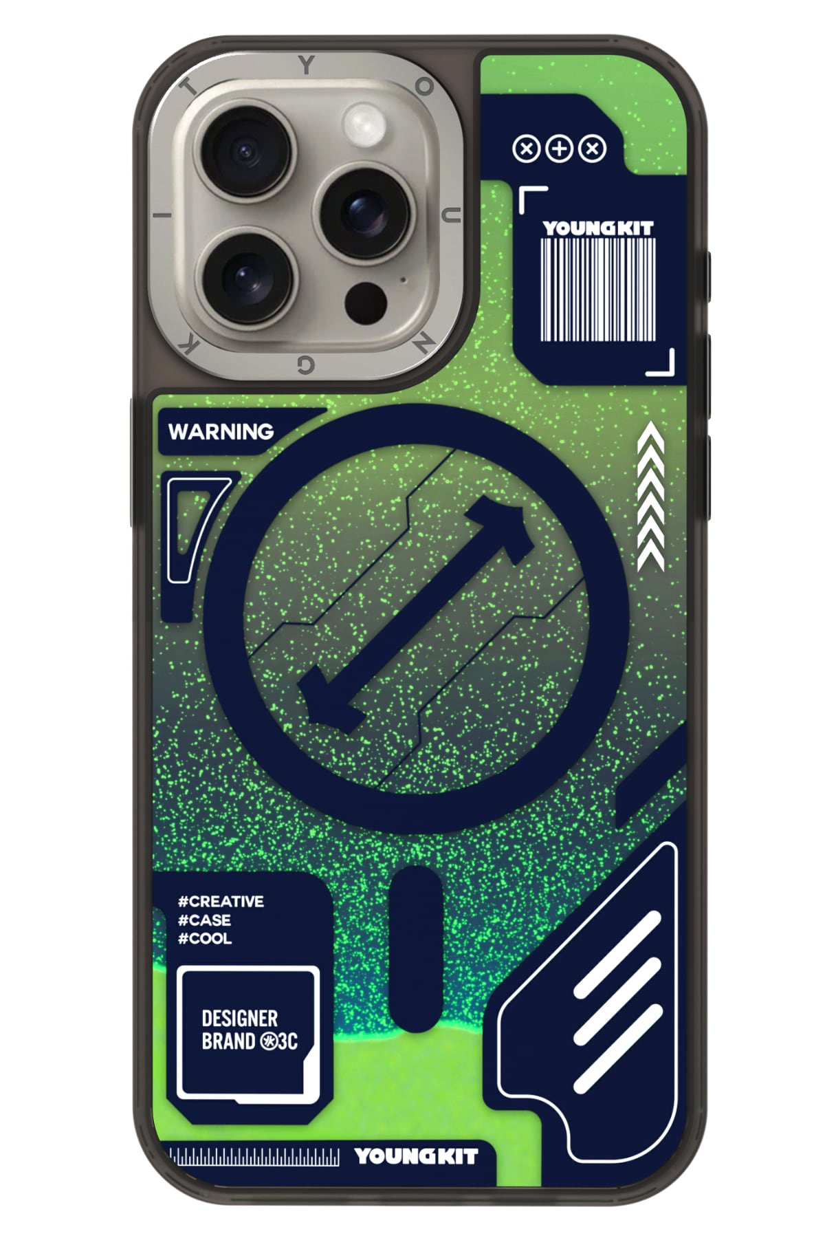 Youngkit Galaxy iPhone 15 Pro Max Uyumlu Kılıf Yeşil