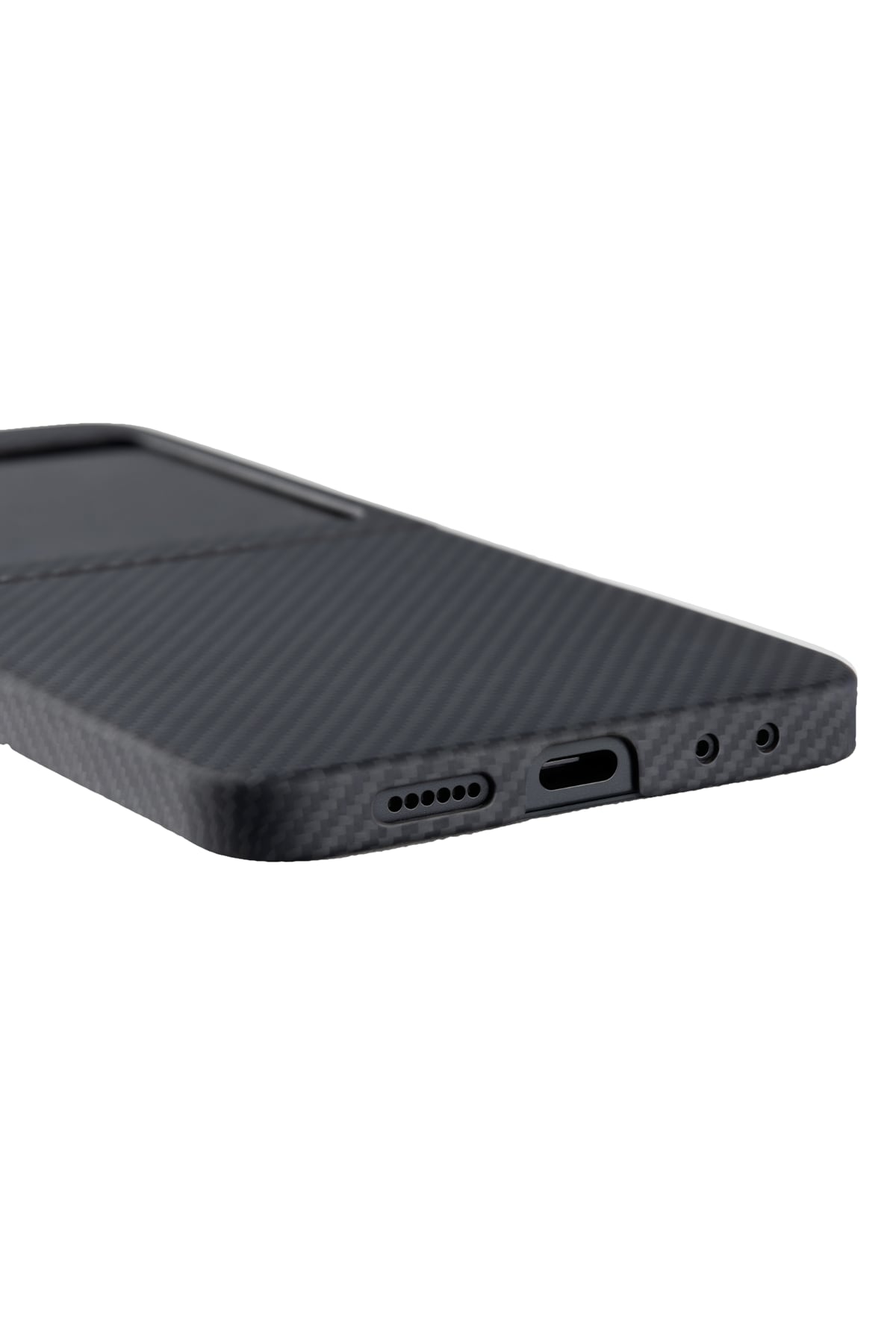 Galaxy Z Flip7 Siyah Gri Aramid Fiber Kılıf | MagSafe Uyumlu Ultra İnce