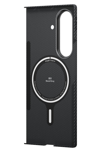 Galaxy Z Fold7 Siyah Gri Aramid Fiber Kılıf | MagSafe Uyumlu Ultra İnce