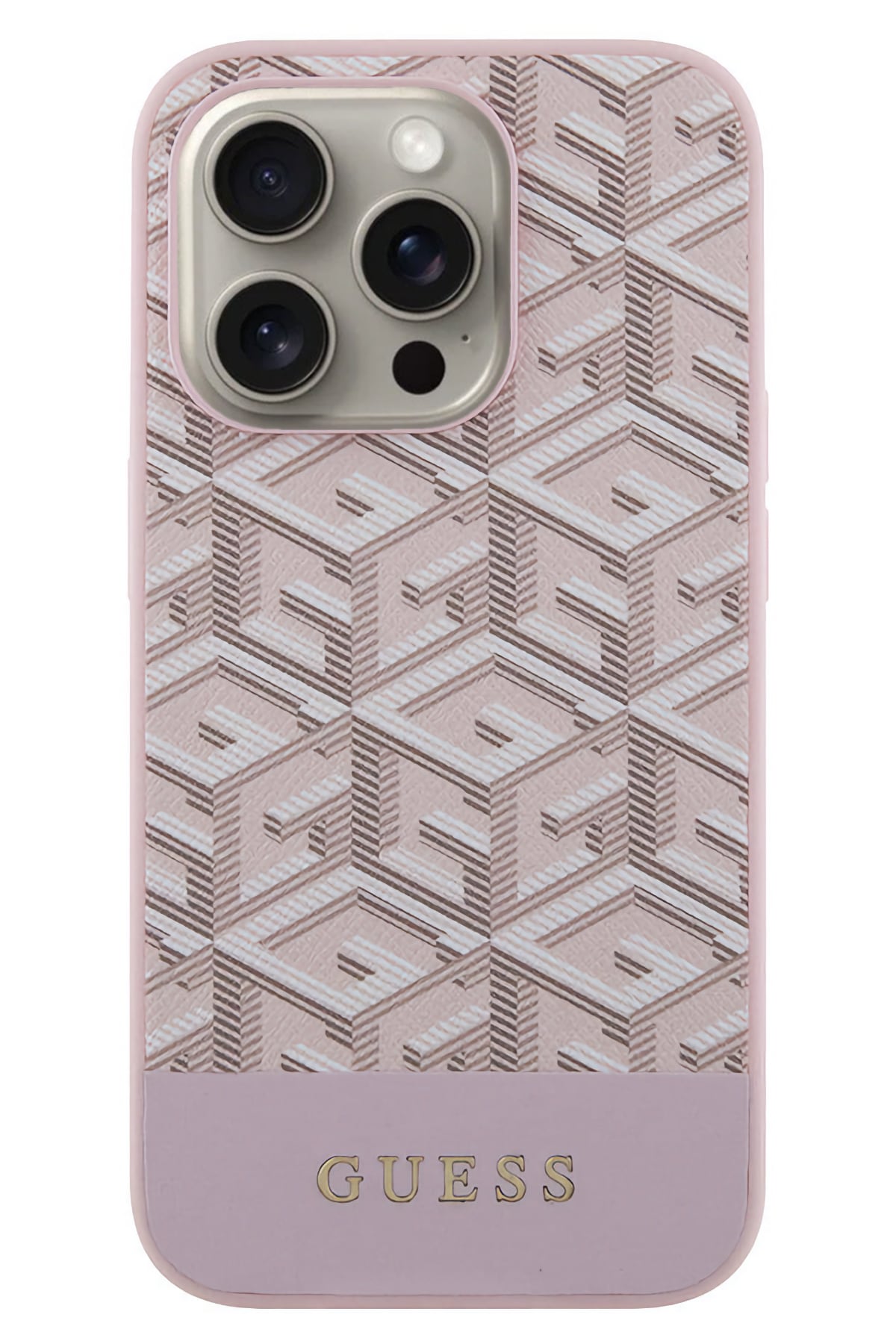 Guess iPhone 15 Pro Max Uyumlu Gcube Silikon Kılıf Pembe