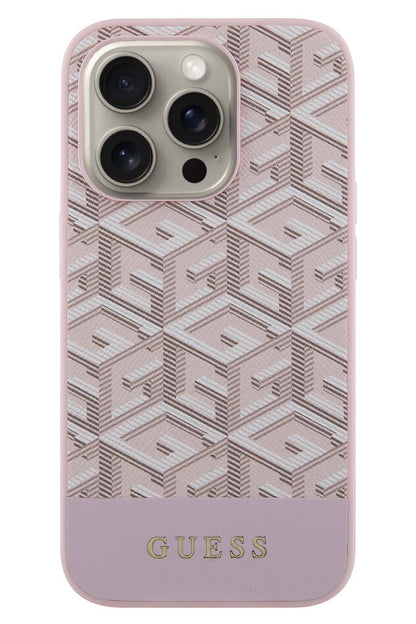 Guess iPhone 15 Pro Max Uyumlu Gcube Silikon Kılıf Pembe