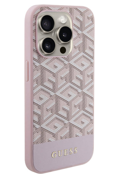 Guess iPhone 15 Pro Max Uyumlu Gcube Silikon Kılıf Pembe