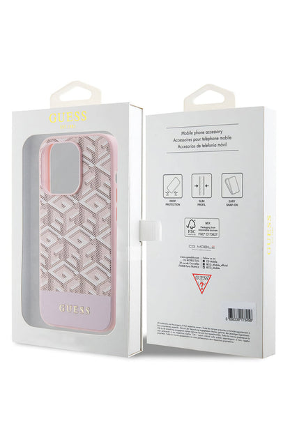 Guess iPhone 15 Pro Max Uyumlu Gcube Silikon Kılıf Pembe