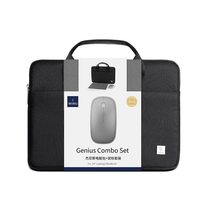 Genius Combo Serisi 3in1 14 inç Laptop Çantası & Kablosuz Mouse & Mouse Pad Set