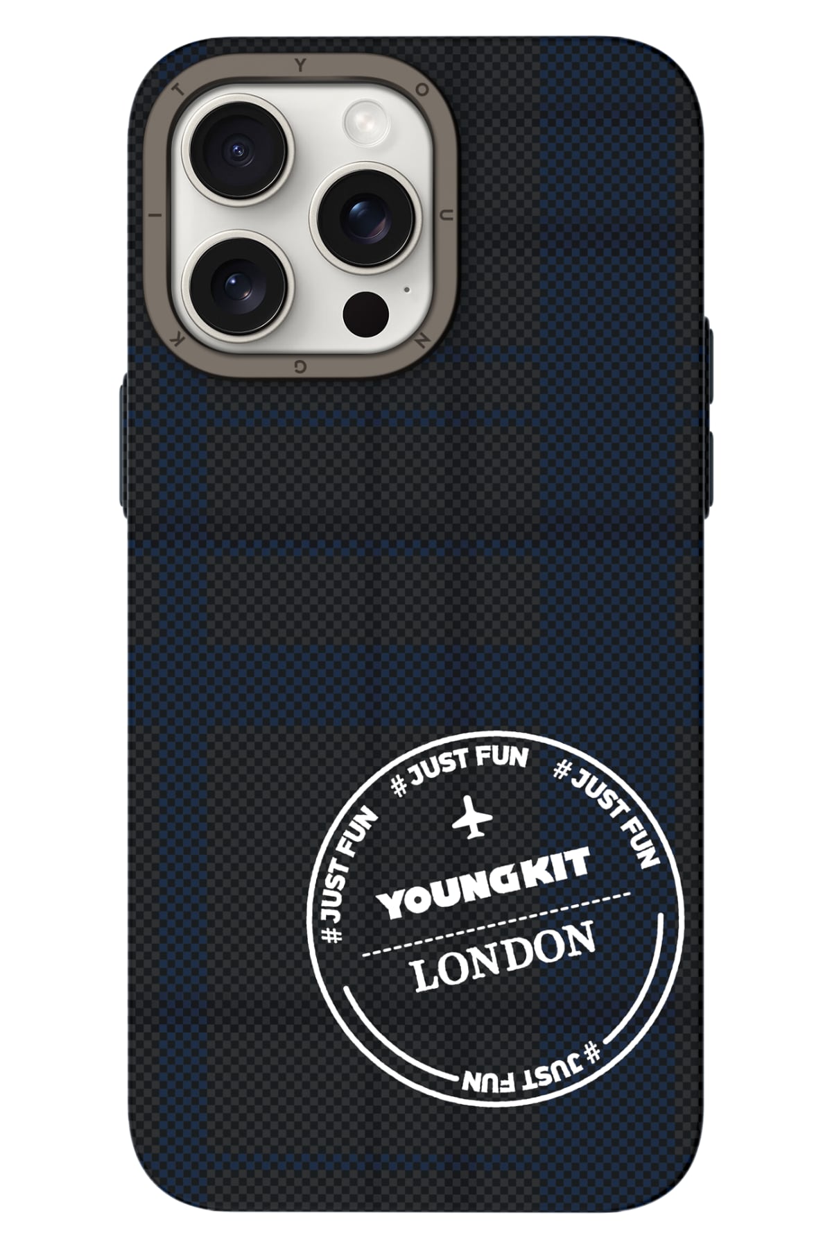 Youngkit Gezhi Kevlar iPhone 14 Pro Max Magsafe uyumlu Mavi Kılıf
