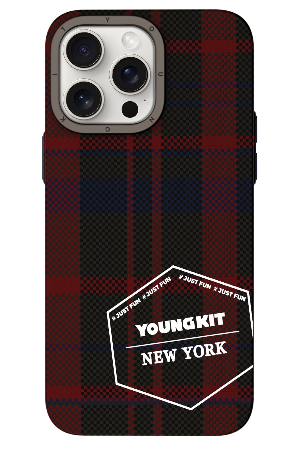 Youngkit Gezhi Kevlar iPhone 14 Pro Magsafe uyumlu Kırmızı Kılıf