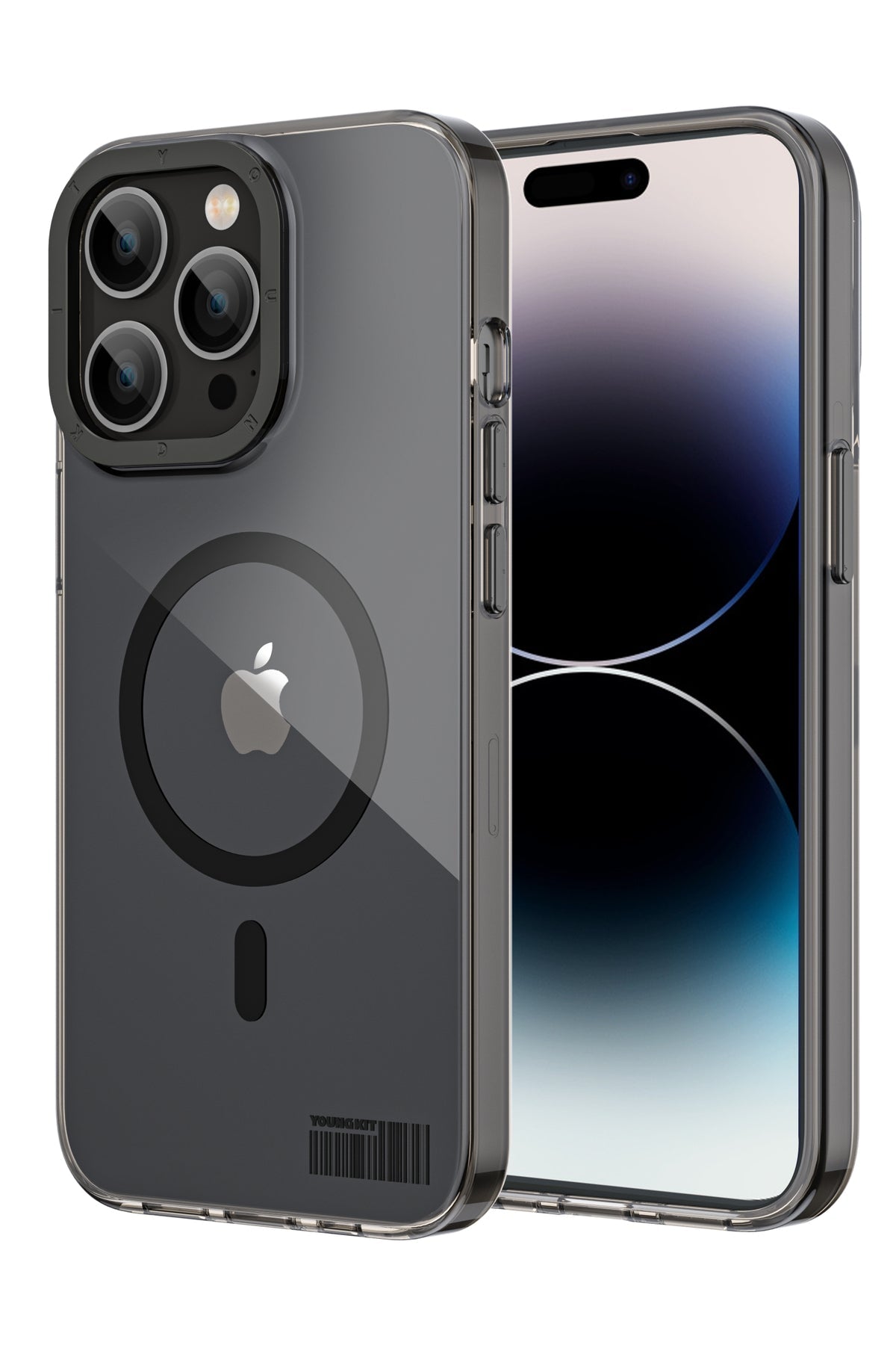 Youngkit Glaze iPhone 13 Pro Max Şeffaf Kılıf Siyah Kamera Çerçeveli
