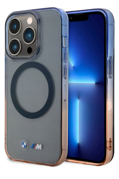 Apple iPhone 14 Pro Max uyumlu Magsafe BMW M Lisanslı Gradient Kılıf