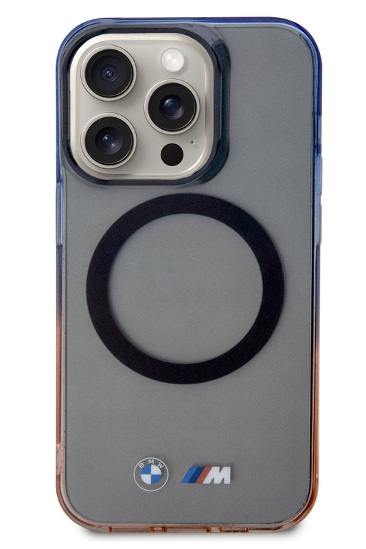 Apple iPhone 15 Pro uyumlu Magsafe BMW M Lisanslı Gradient Kılıf