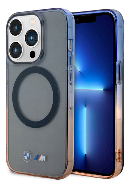 Apple iPhone 15 Pro Max uyumlu Magsafe BMW M Lisanslı Gradient Kılıf