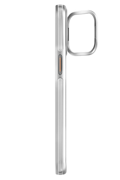 Youngkit Crystal Grid iPhone 15 Pro Magsafe Uyumlu Kılıf Gümüş