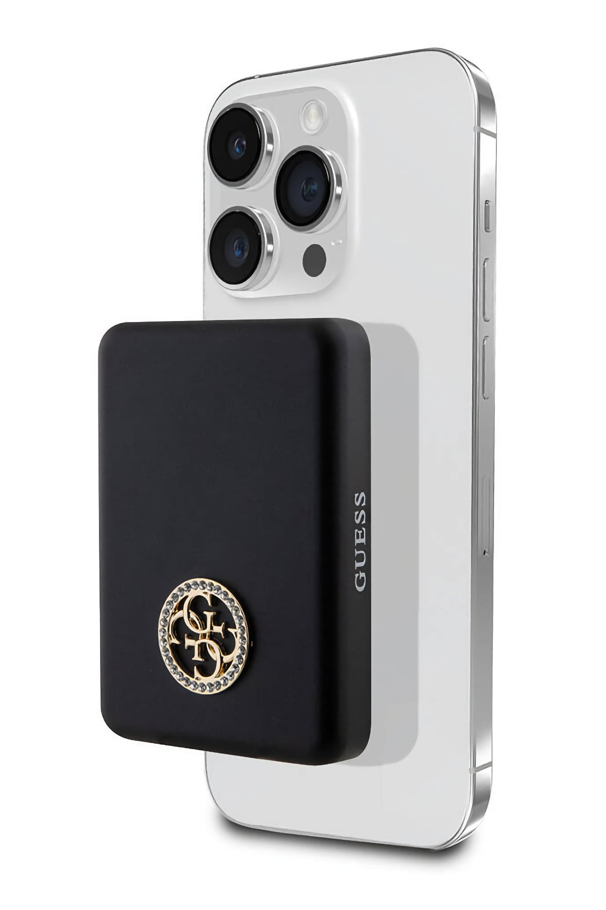 Guess Taşlı 4G Logolu Magsafe Siyah Powerbank 5000mAh