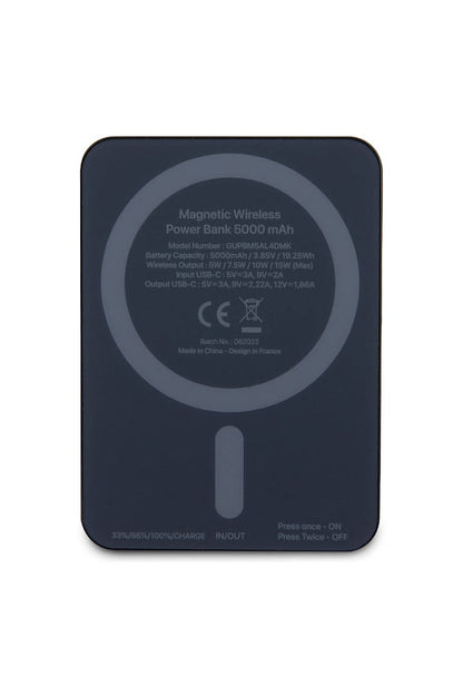 Guess Taşlı 4G Logolu Magsafe Siyah Powerbank 5000mAh