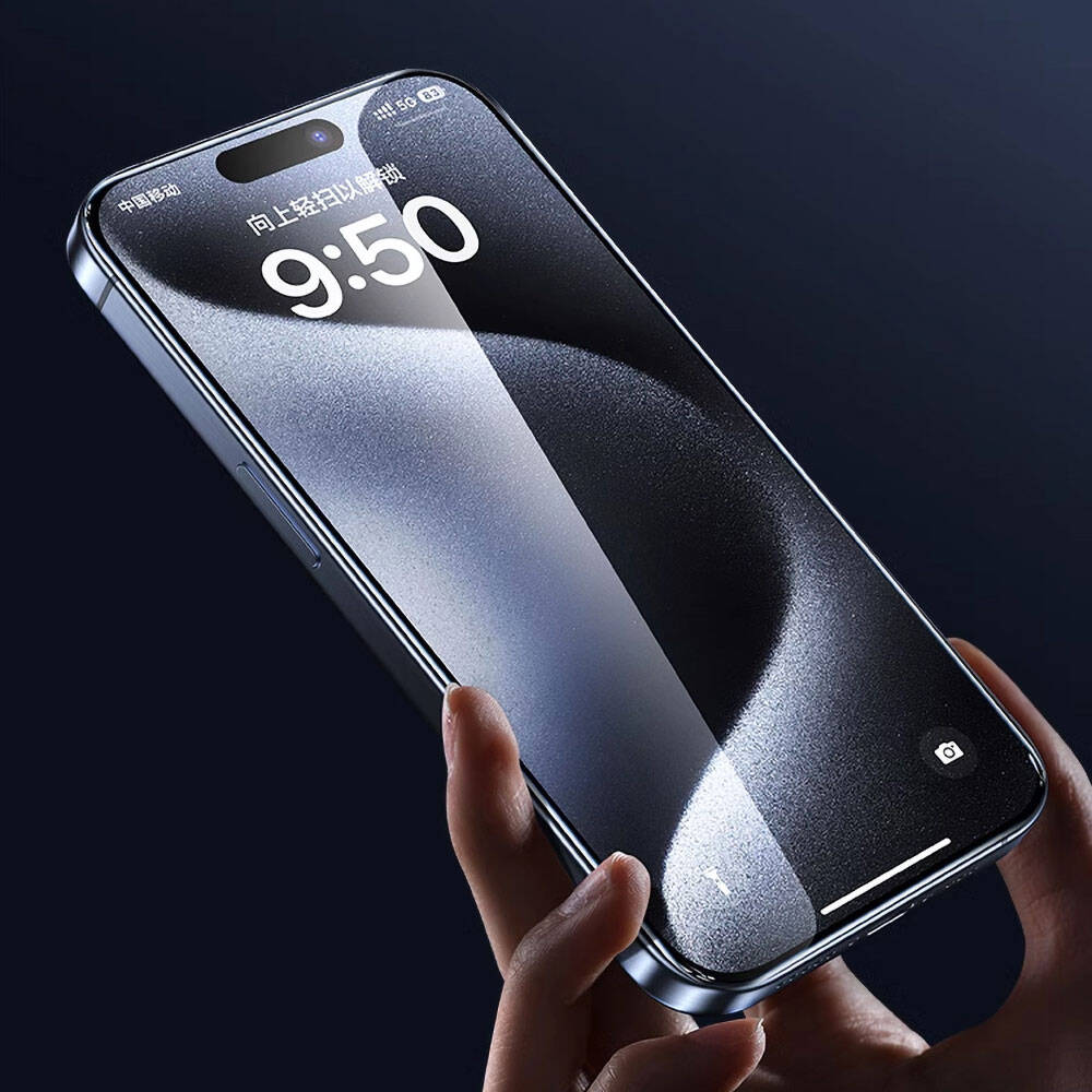 GT-008 Polimer Oleofobik iPhone 15 Pro Ekran Koruyucu 10'lu